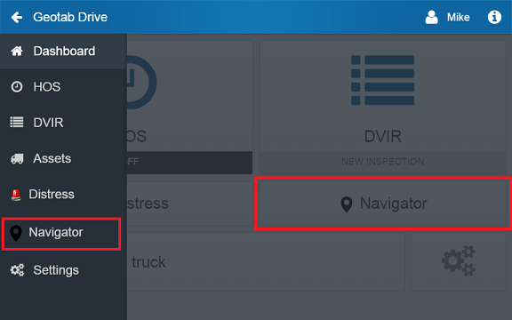 Drive dashboard